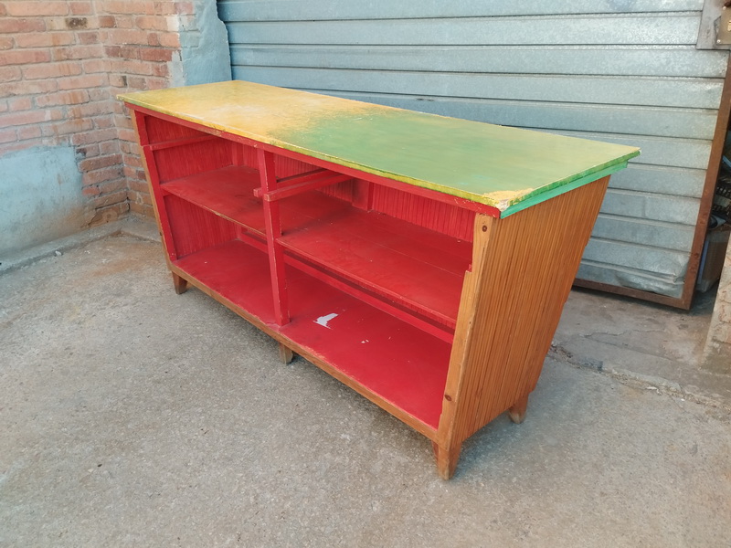 mostrador comercio madera 84x185x54.5 1u